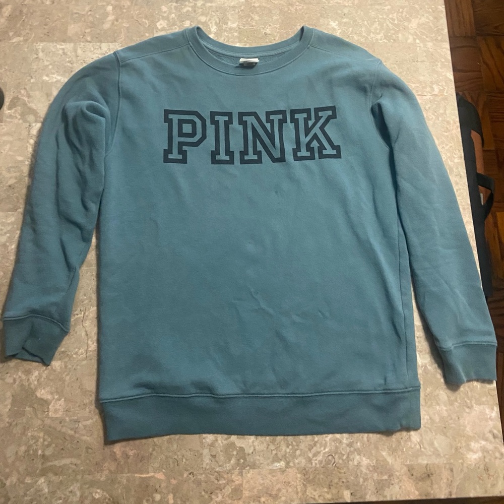 PINK Victoria's Secret Blue Crewneck Sweater